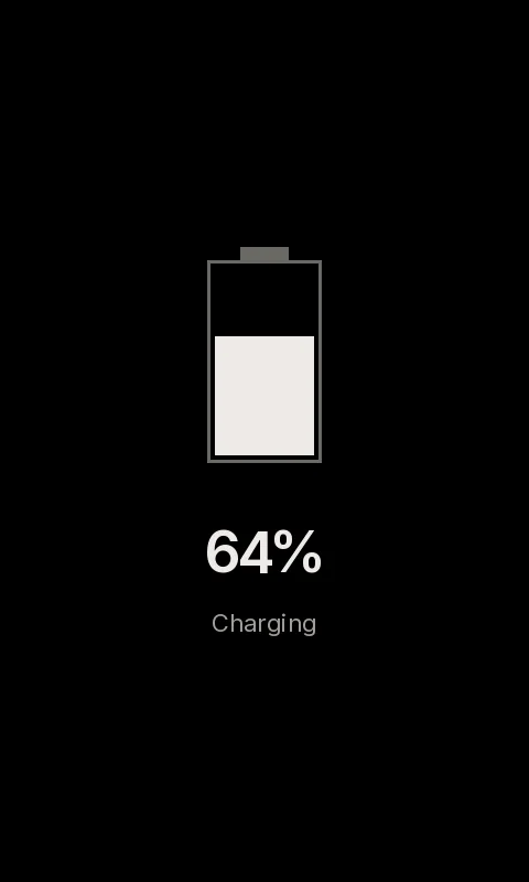 The off-charging screen