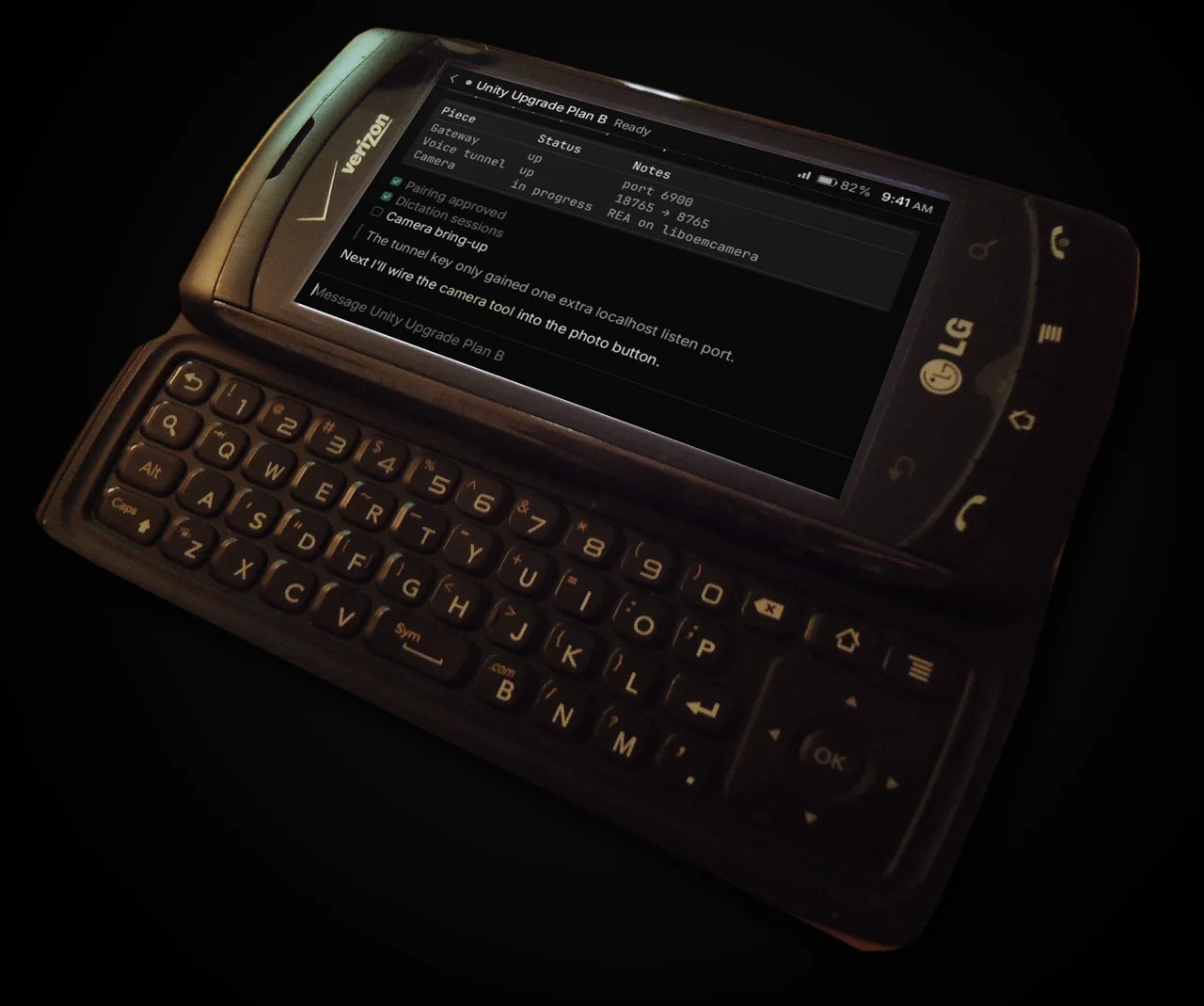 Keyboard out is landscape, with the list and the conversation side by side.